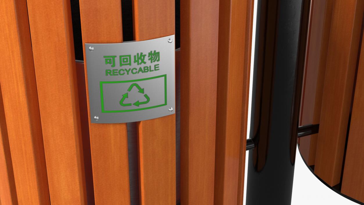 Outdoor Trash Bins Collection 3D model