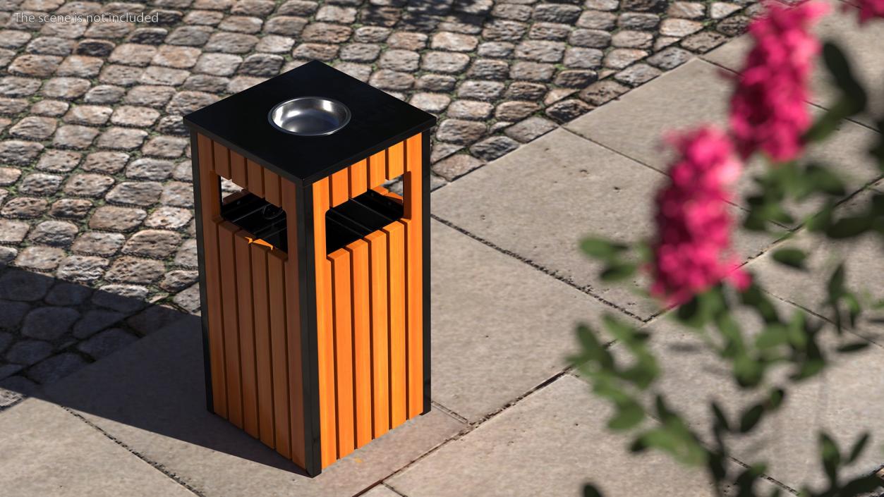 Outdoor Trash Bins Collection 3D model