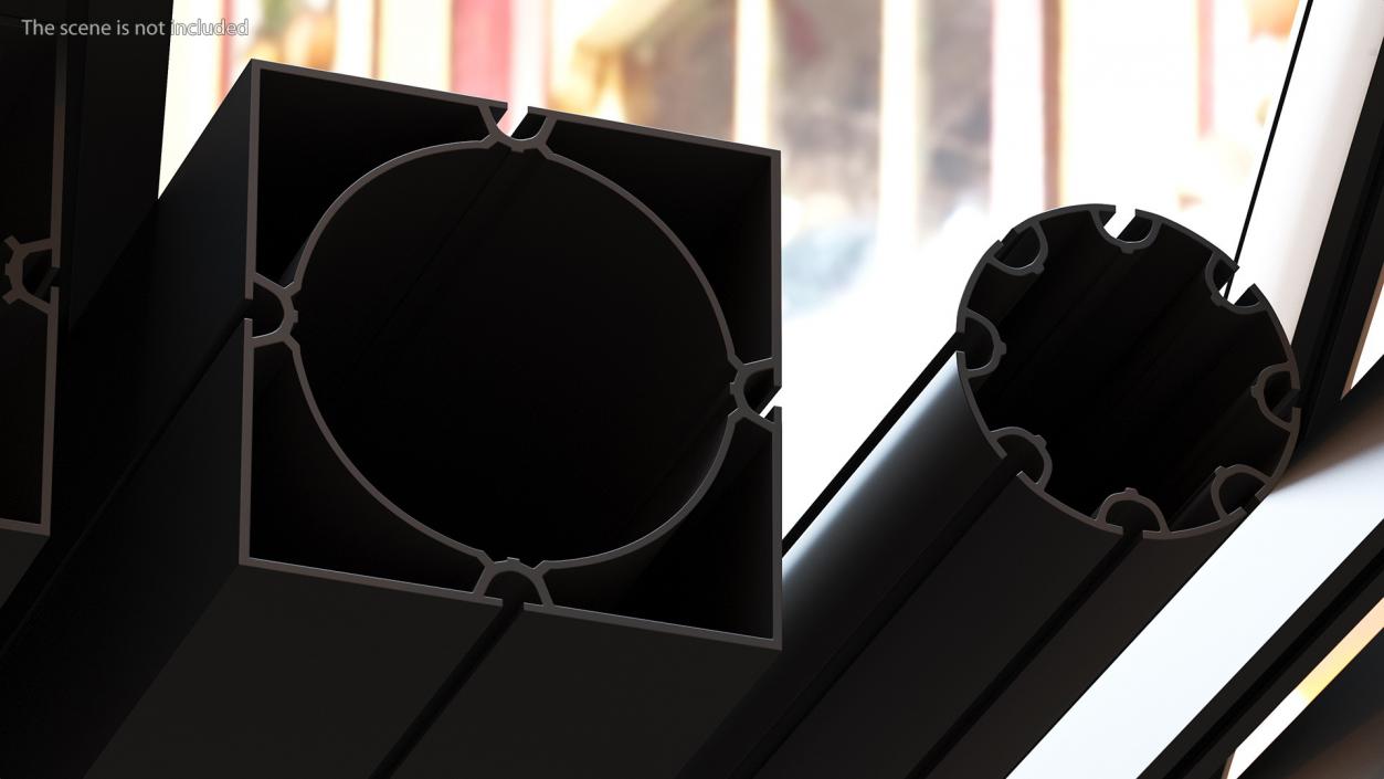 3D Black Metal Extrusions Set