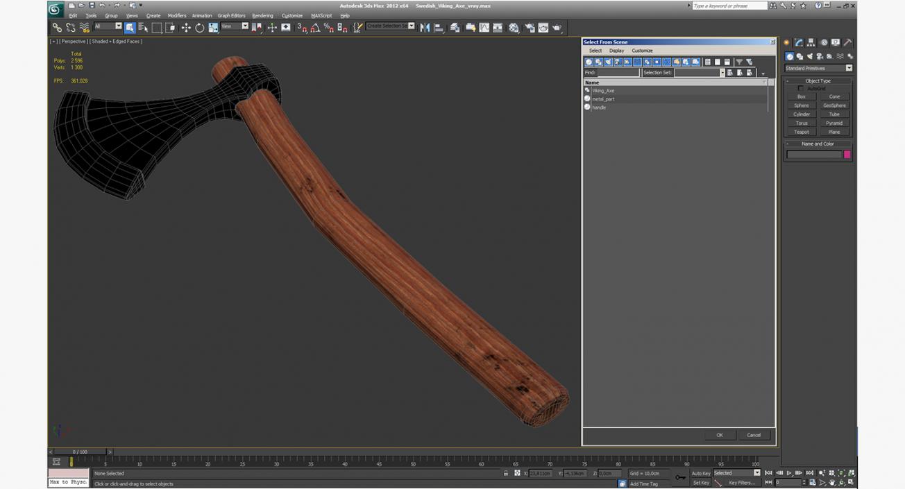 3D Swedish Viking Axe model