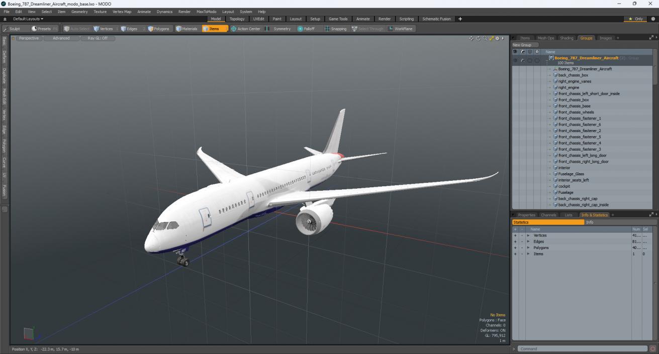 3D model Boeing 787 Dreamliner Aircraft