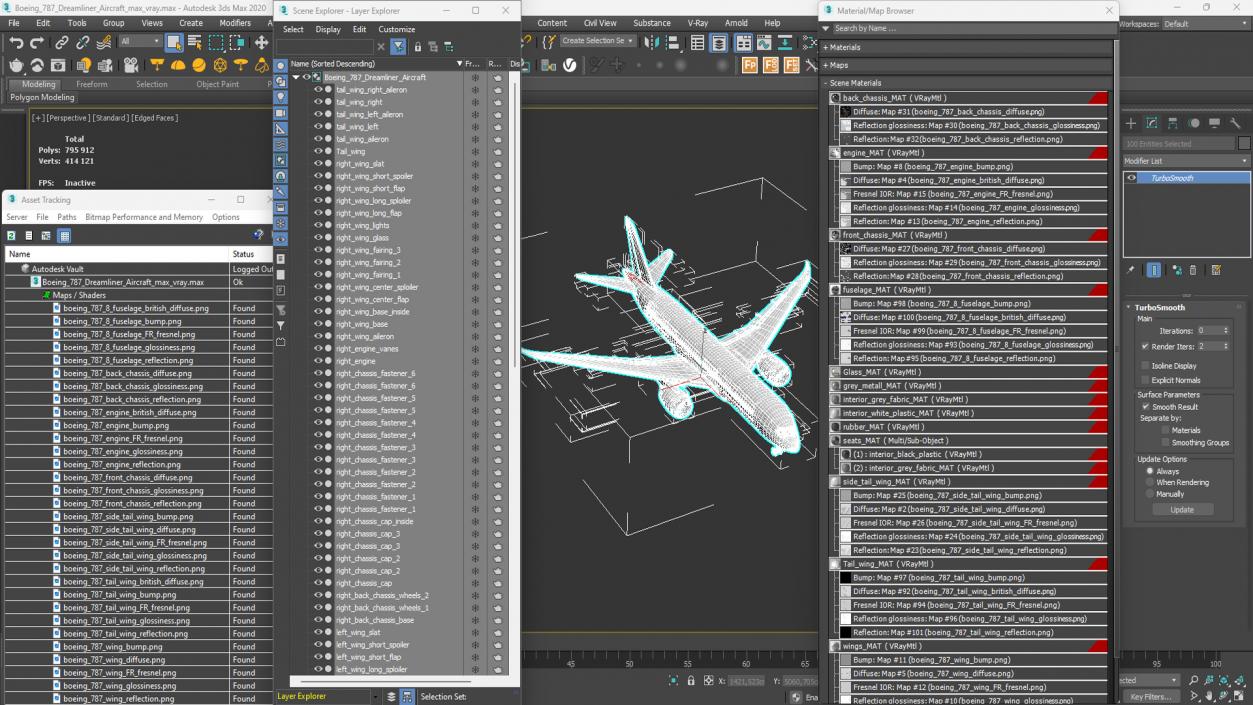 3D model Boeing 787 Dreamliner Aircraft