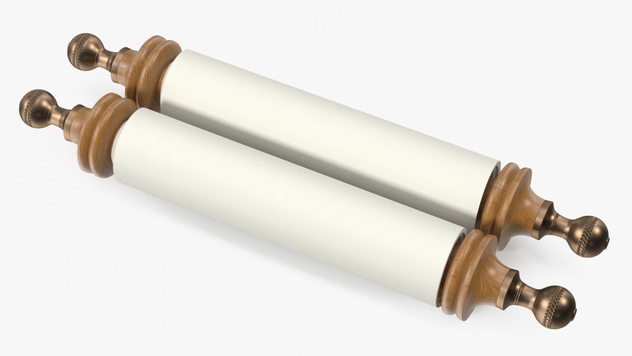 Rolled Up Paper Scroll 3D