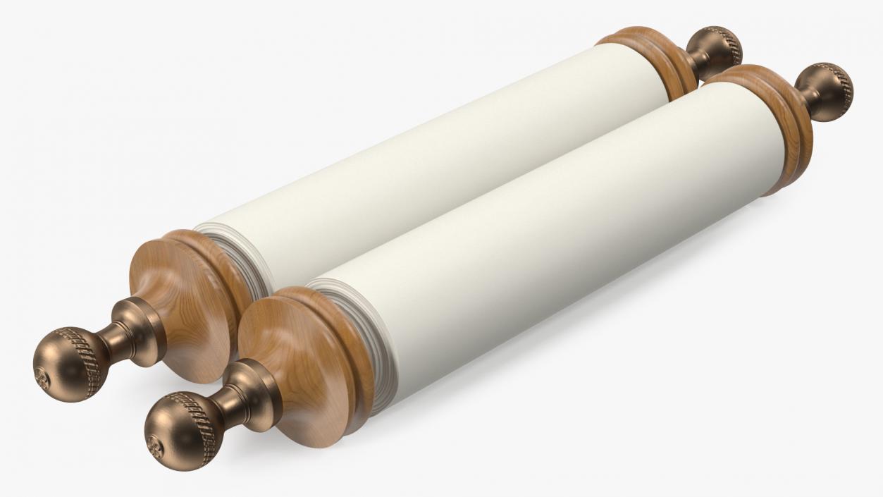 Rolled Up Paper Scroll 3D