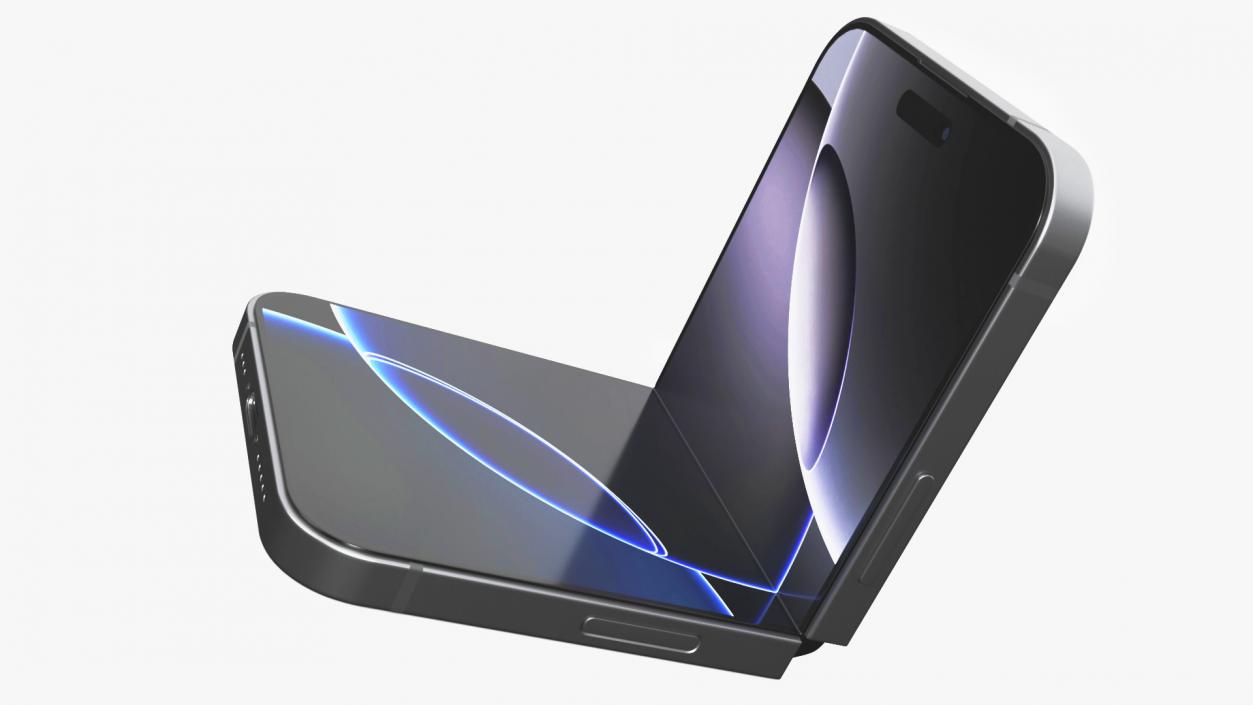 3D iPhone Flip Bent Midnight Black