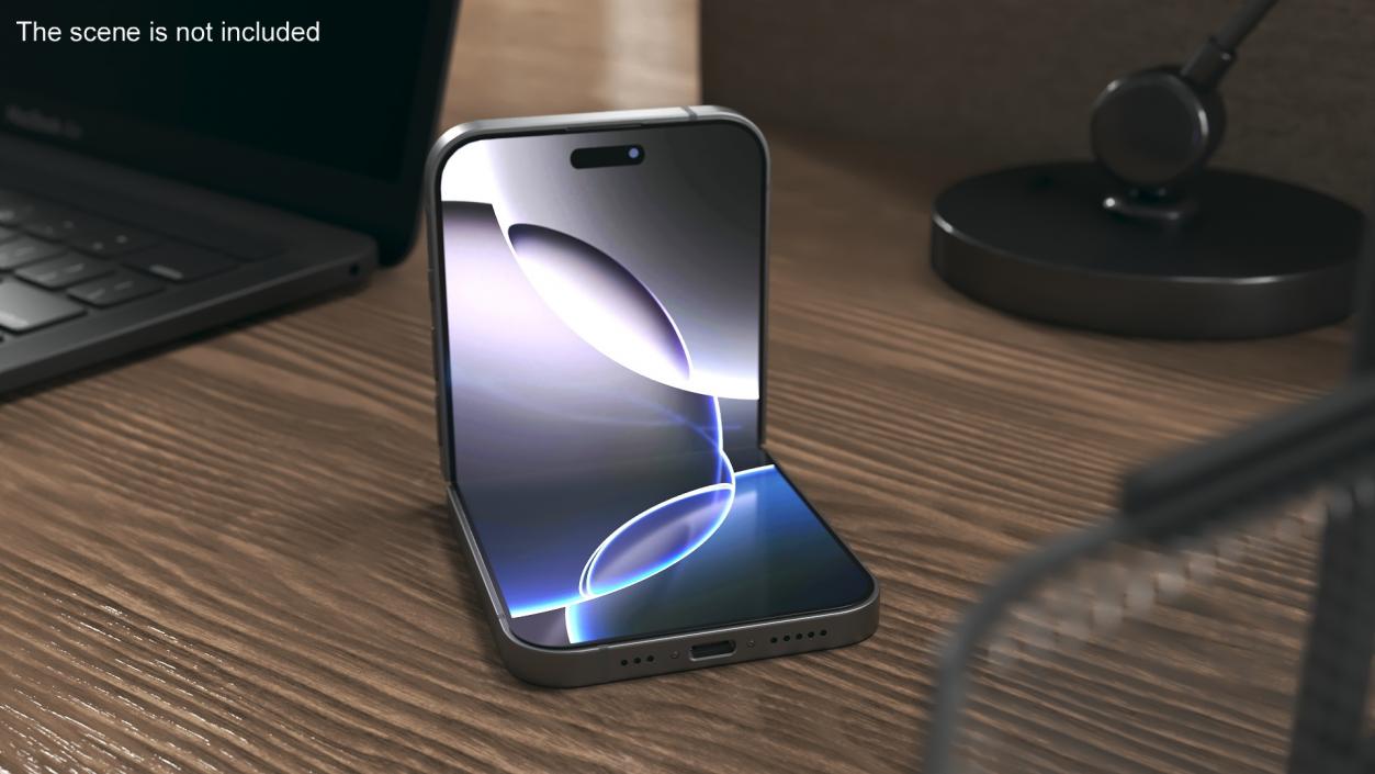 3D iPhone Flip Bent Midnight Black