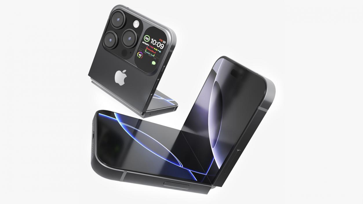 3D iPhone Flip Bent Midnight Black