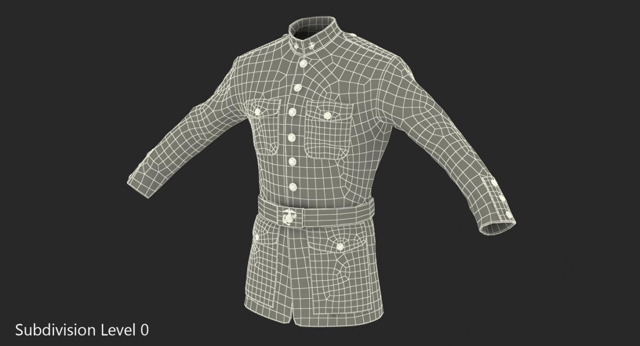 US Marine Corps Parade Jacket 3D model