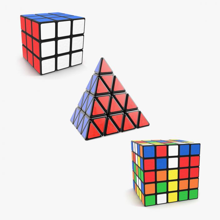 3D model Rubiks Cubes Collection 2