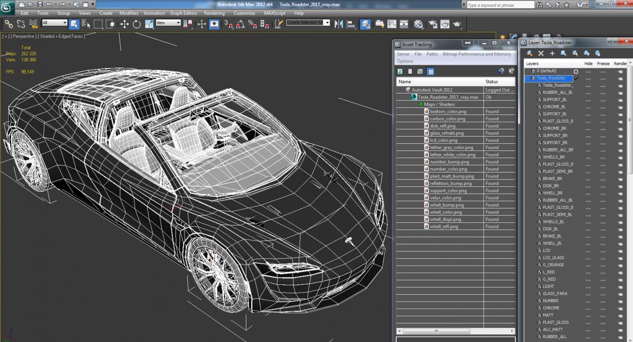 Tesla Roadster 2017 3D model