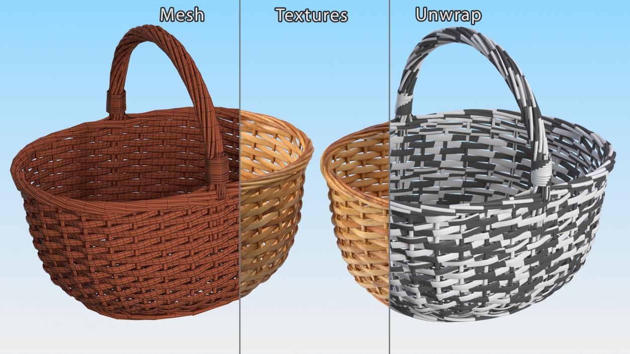 3D model Wicker Picnic Basket