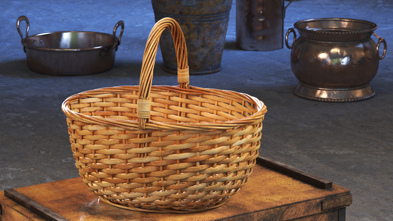 3D model Wicker Picnic Basket