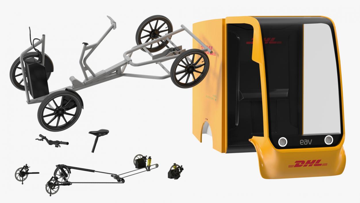 DHL Electric Cargo Bike EAV 3D