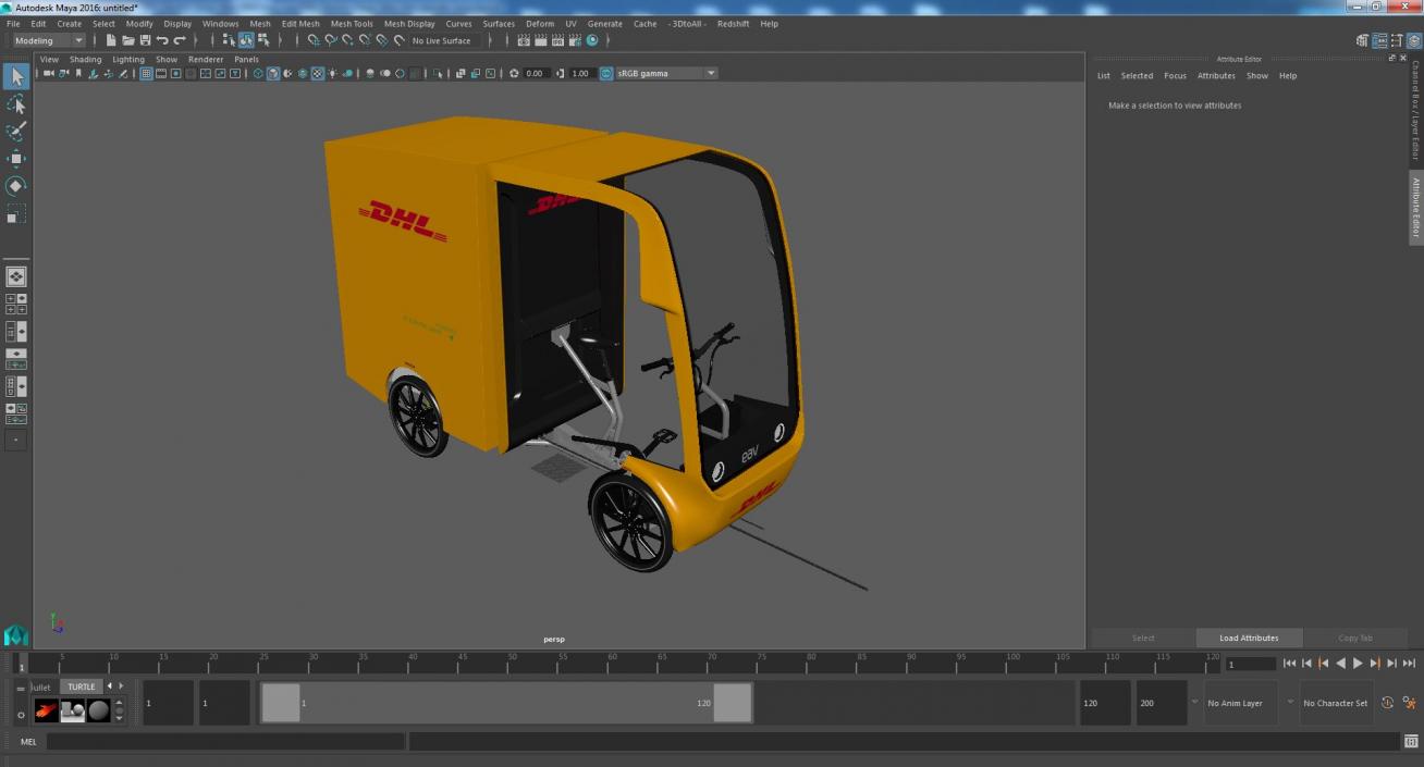 DHL Electric Cargo Bike EAV 3D