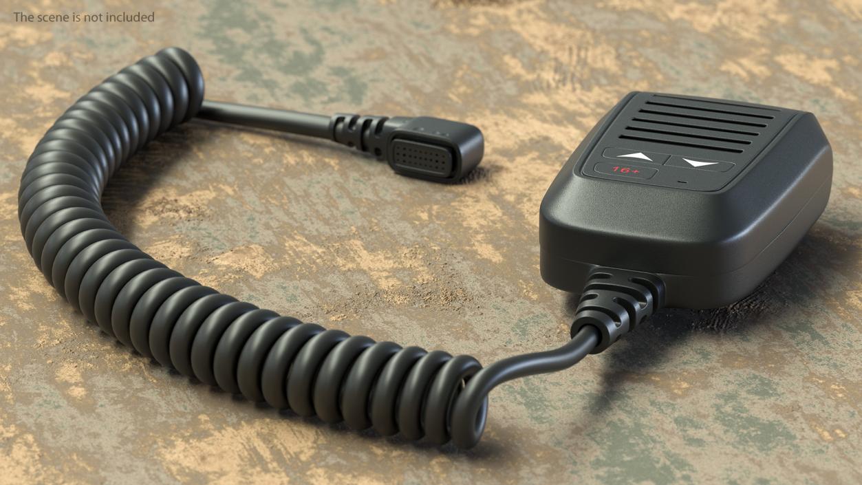 3D Marine Radio Fist Microphone model