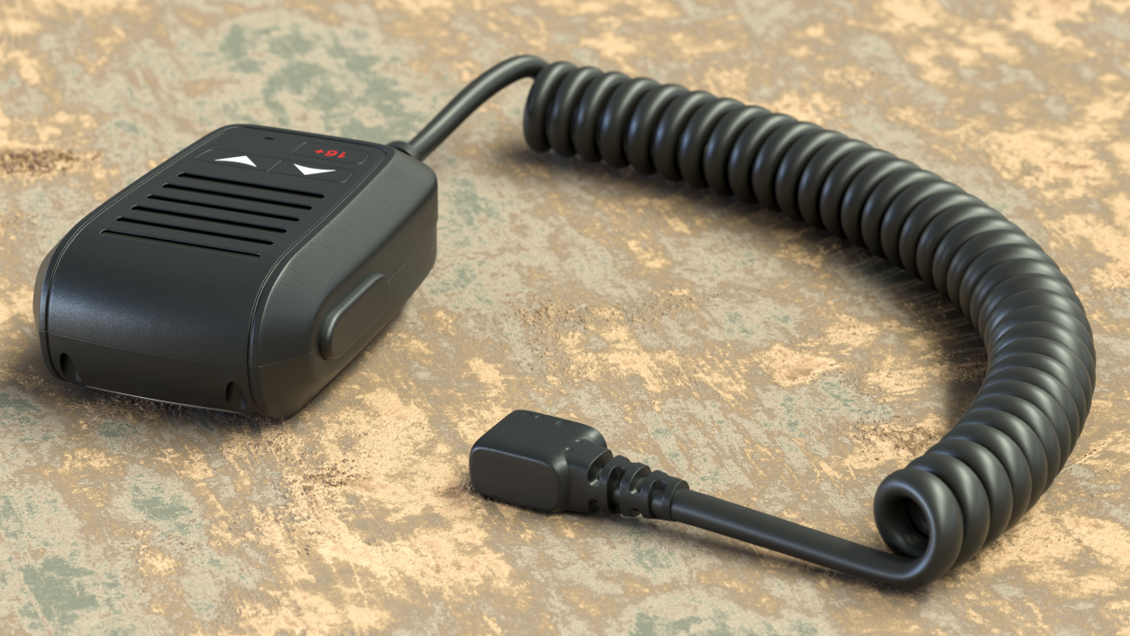 3D Marine Radio Fist Microphone model