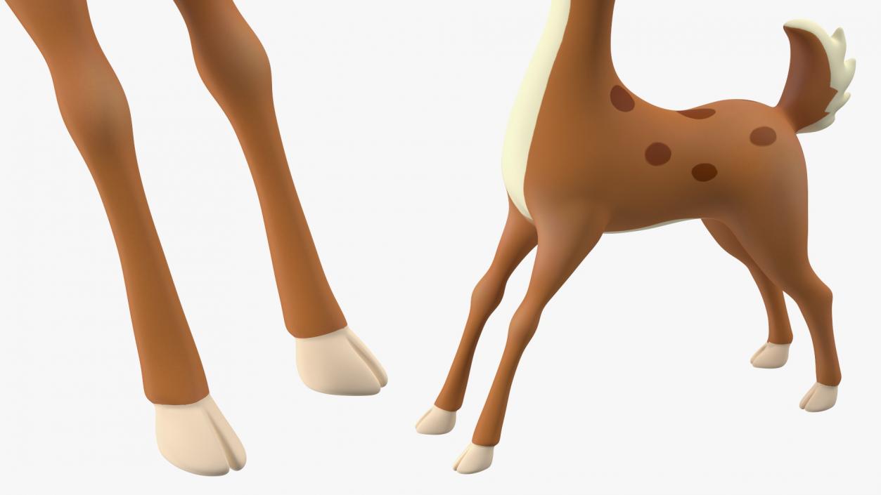 Cartoon Brown Reindeer 3D