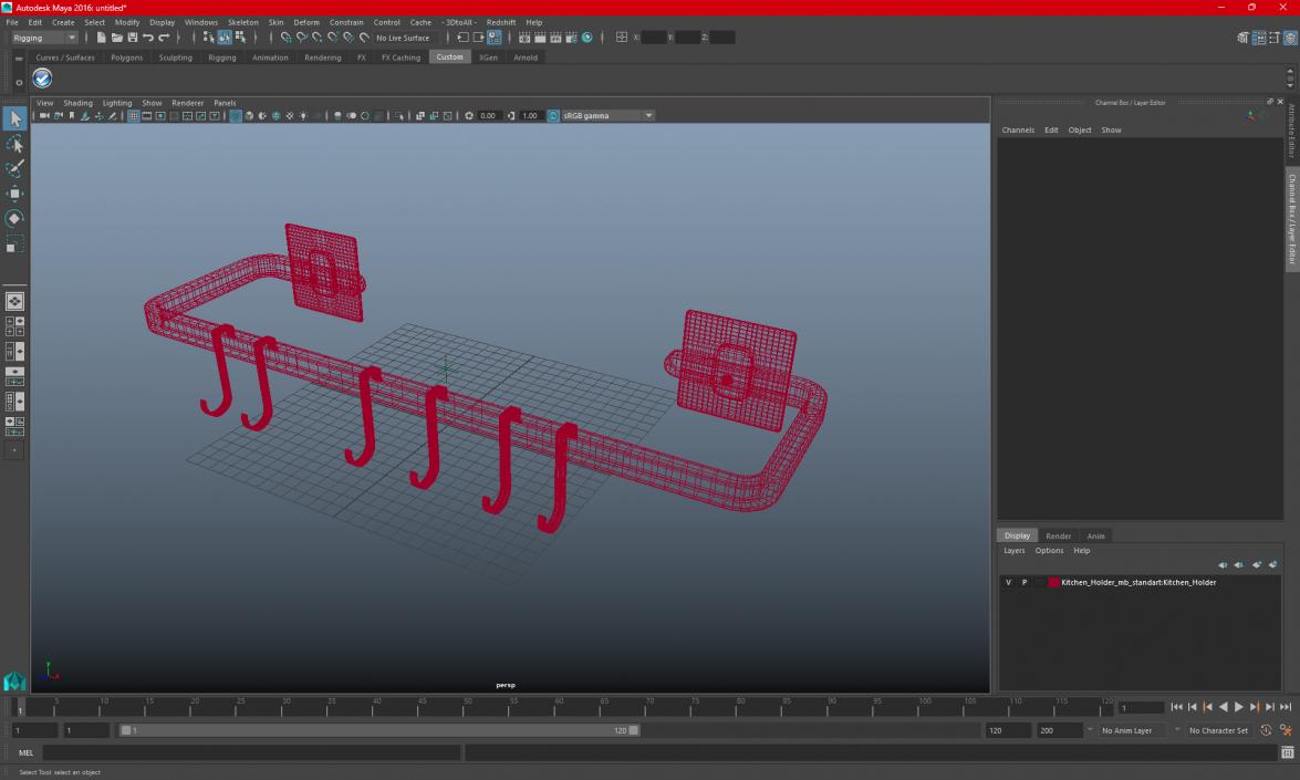 Kitchen Holder 3D model