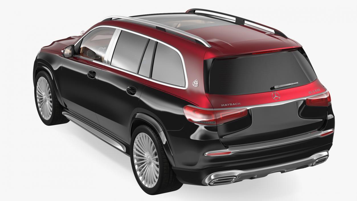 3D Maybach GLS 600 Red Rigged