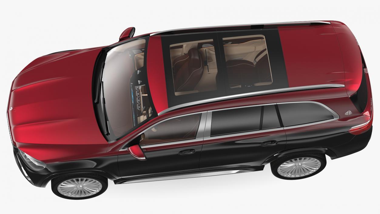 3D Maybach GLS 600 Red Rigged