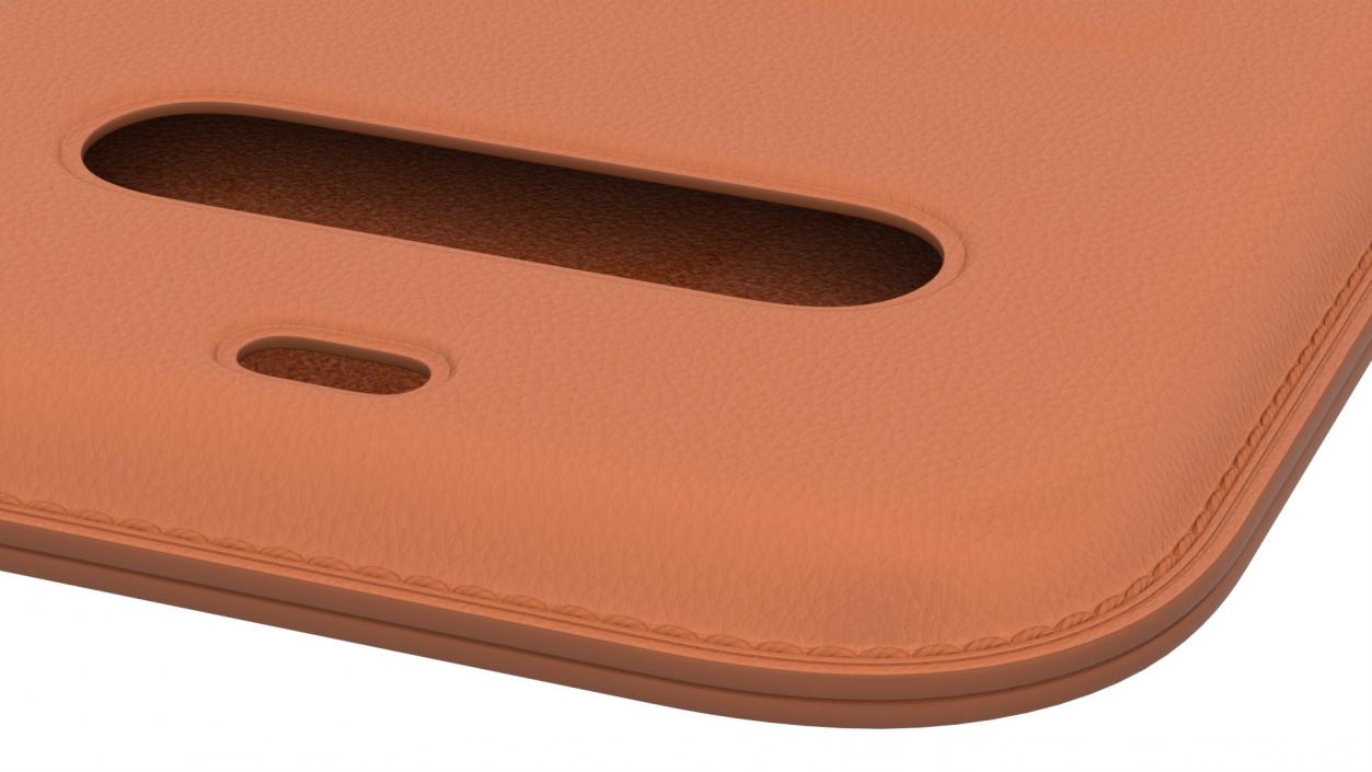 3D model iPhone 12 Pro Max Leather Sleeve Saddle Brown