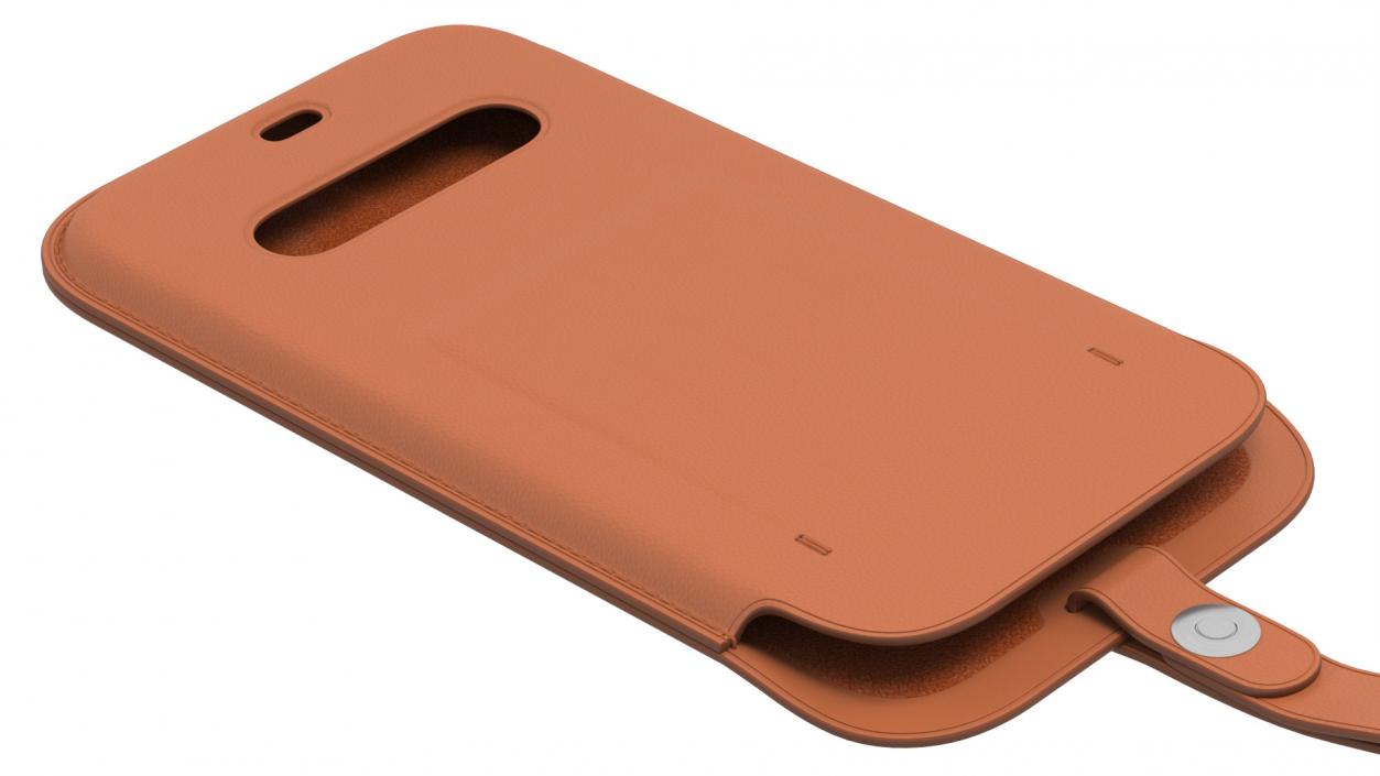 3D model iPhone 12 Pro Max Leather Sleeve Saddle Brown