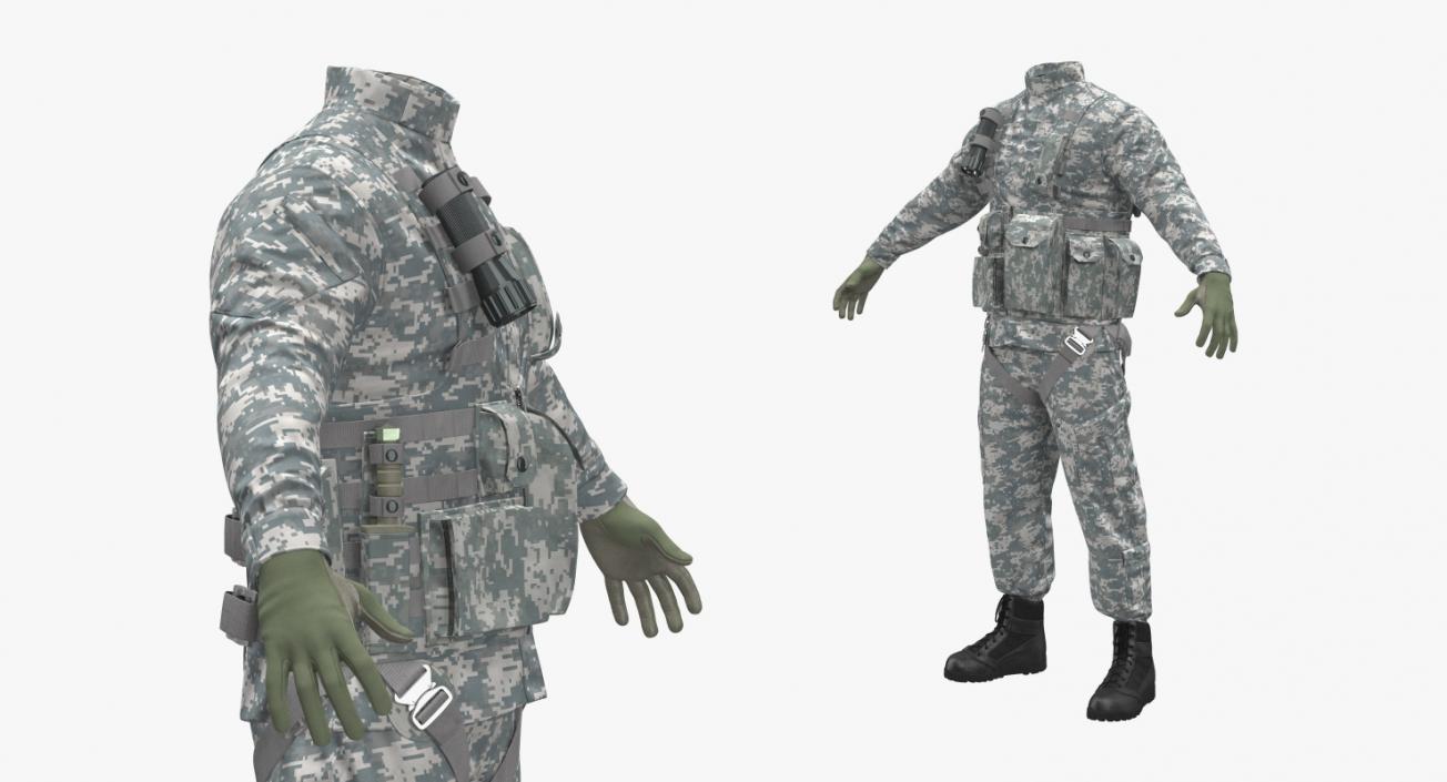 US Helicopter Pilot Uniform Camo 2 3D model