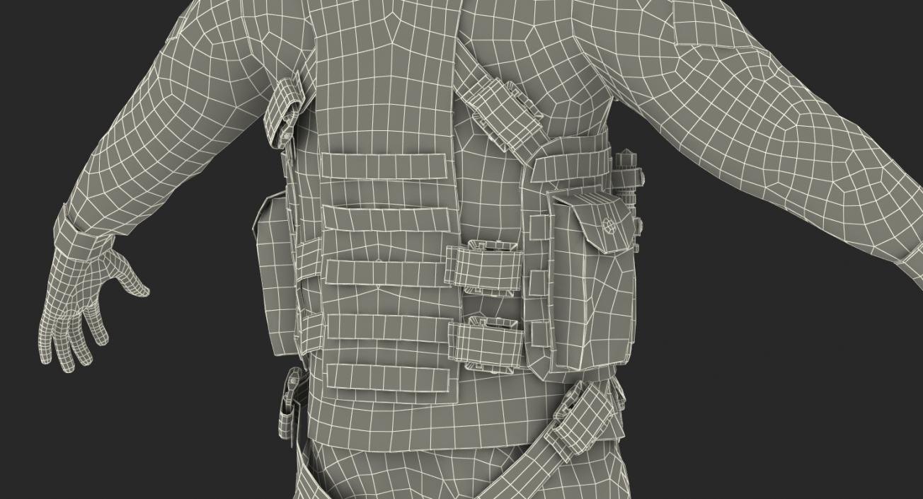 US Helicopter Pilot Uniform Camo 2 3D model