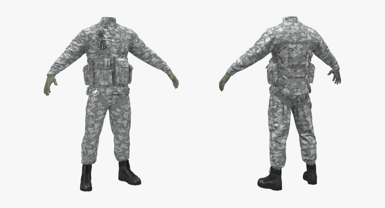 US Helicopter Pilot Uniform Camo 2 3D model