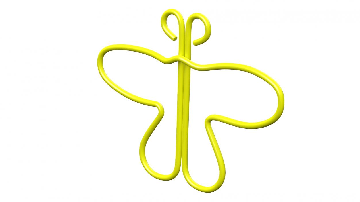 Butterfly Shaped Paper Clip 3D