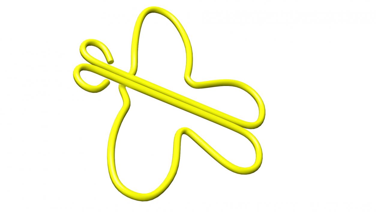 Butterfly Shaped Paper Clip 3D