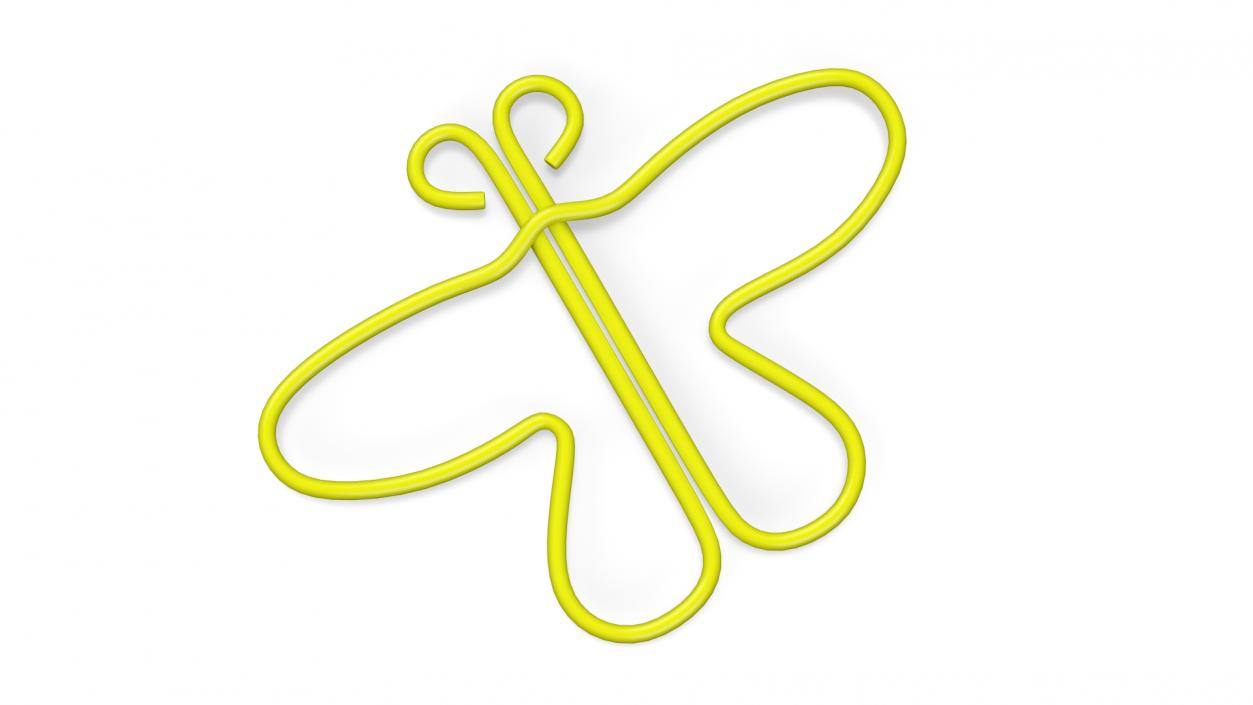 Butterfly Shaped Paper Clip 3D