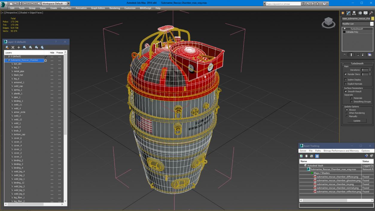 Submarine Rescue Chamber 3D model