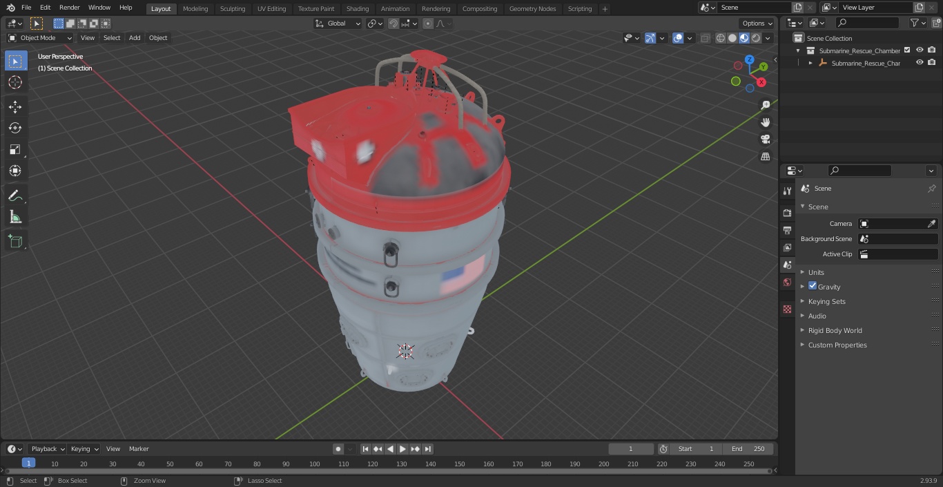 Submarine Rescue Chamber 3D model