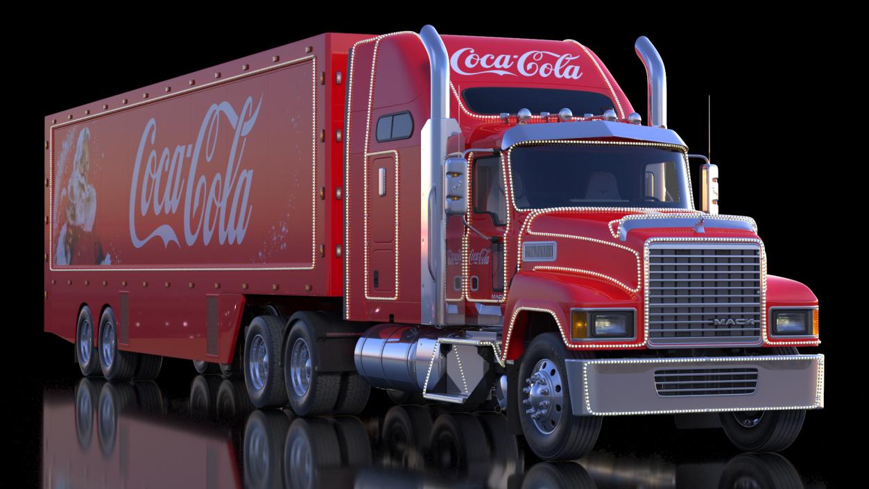 3D model Coca Cola Christmas Truck