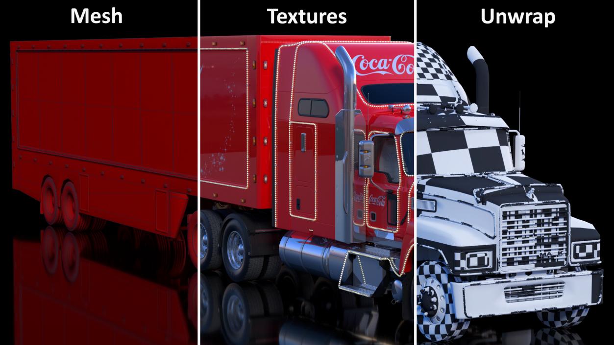 3D model Coca Cola Christmas Truck