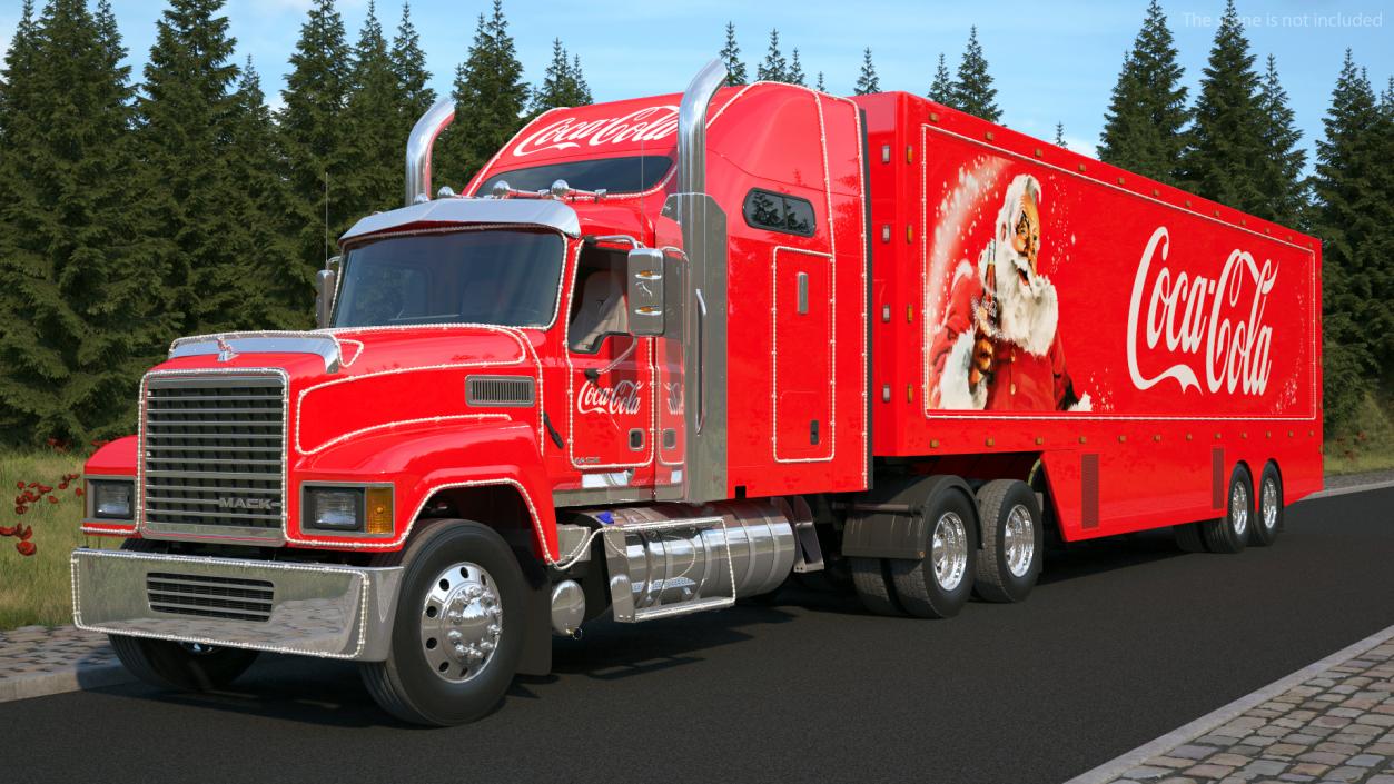 3D model Coca Cola Christmas Truck