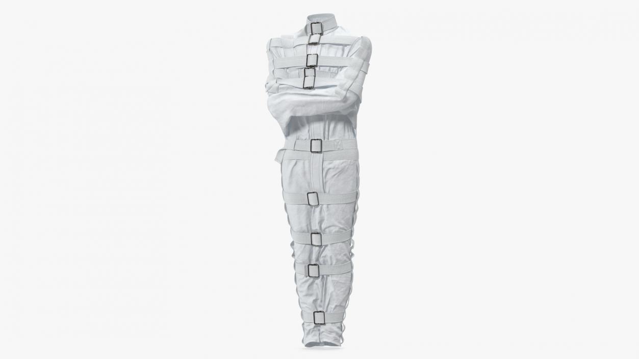 3D Straitjacket Human Figure White