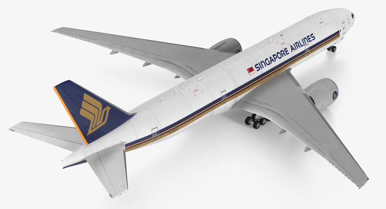 Boeing 777 200ER Singapore Airlines Rigged 3D