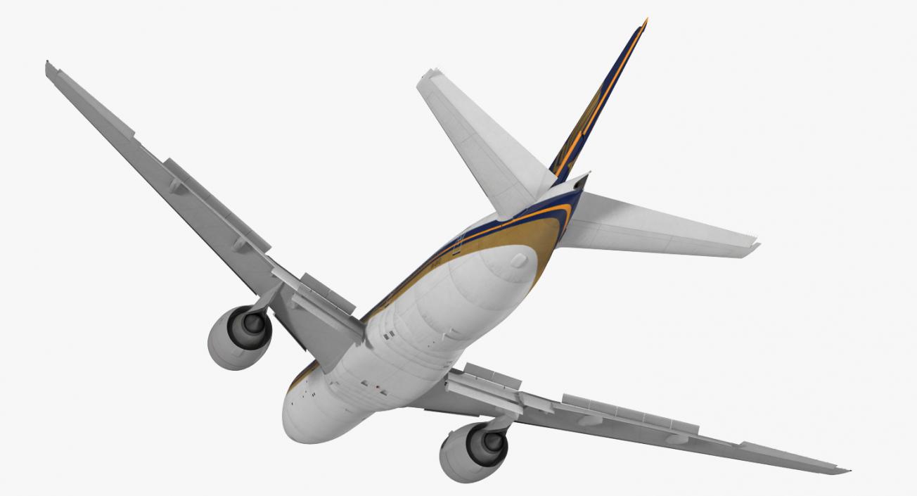 Boeing 777 200ER Singapore Airlines Rigged 3D