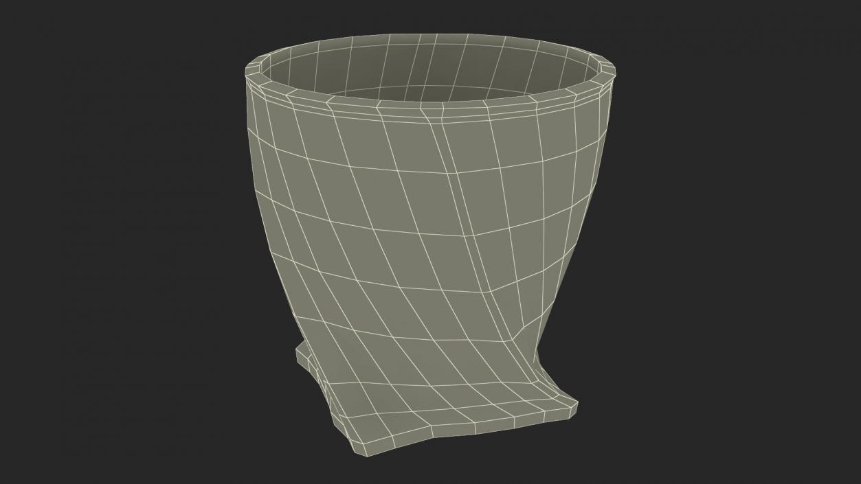 Twisted Rocks Misted Glass With Whiskey 3D model