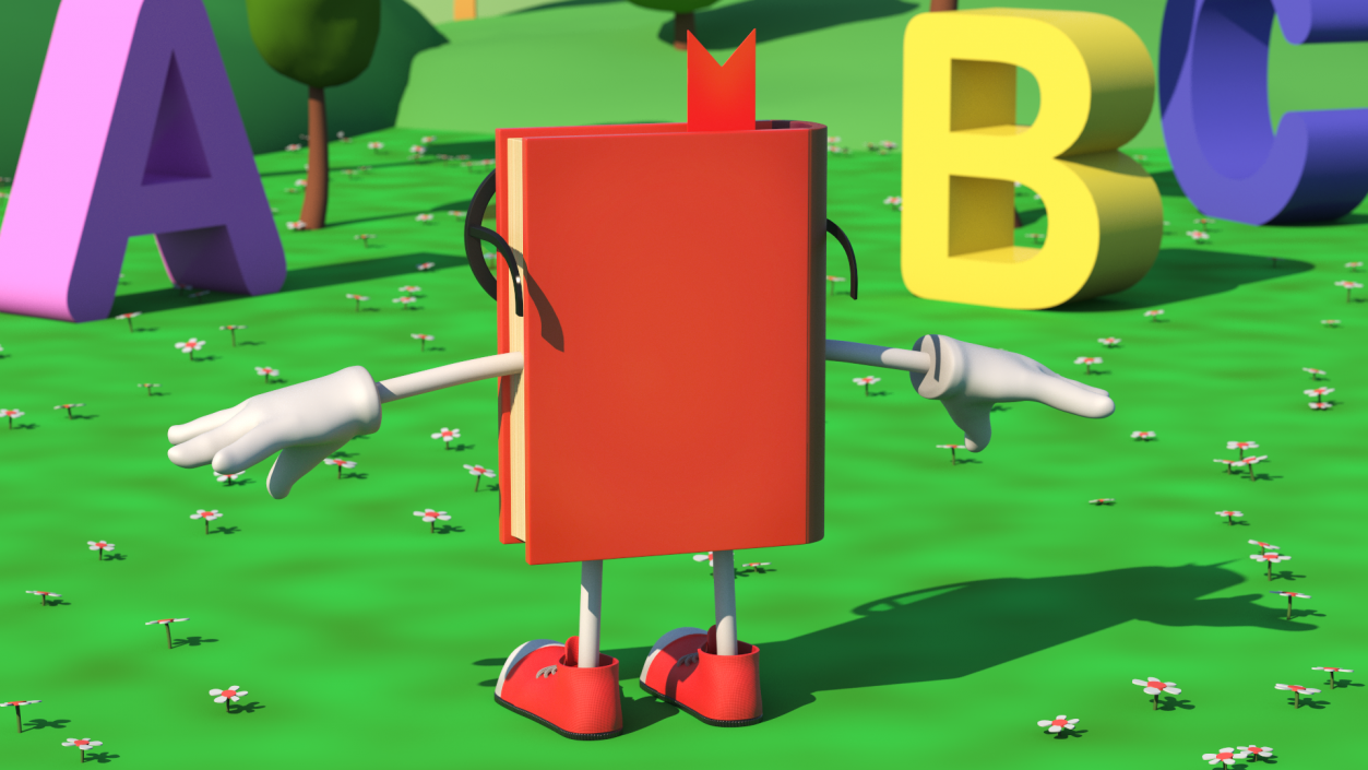 3D model Toon Red Book T-Pose