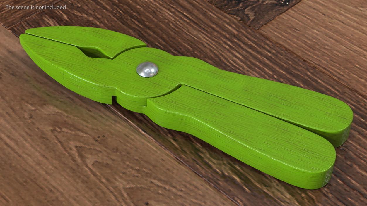 Wooden Pliers Toy 3D