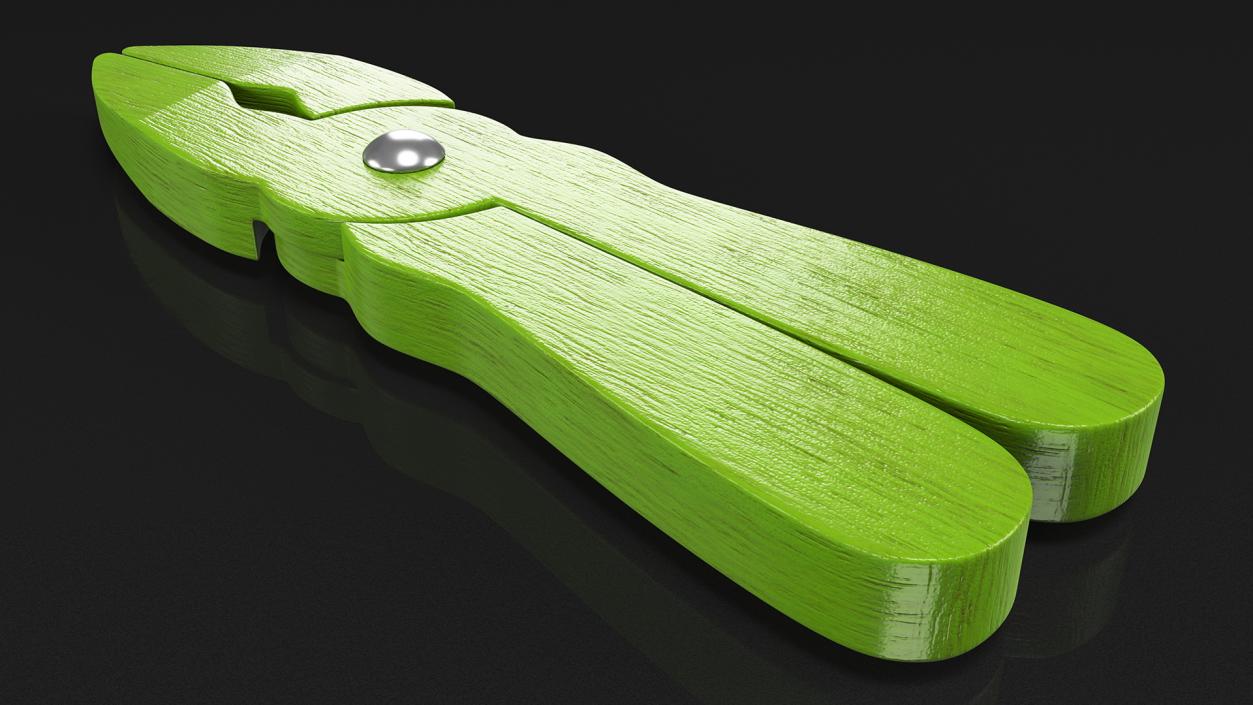 Wooden Pliers Toy 3D