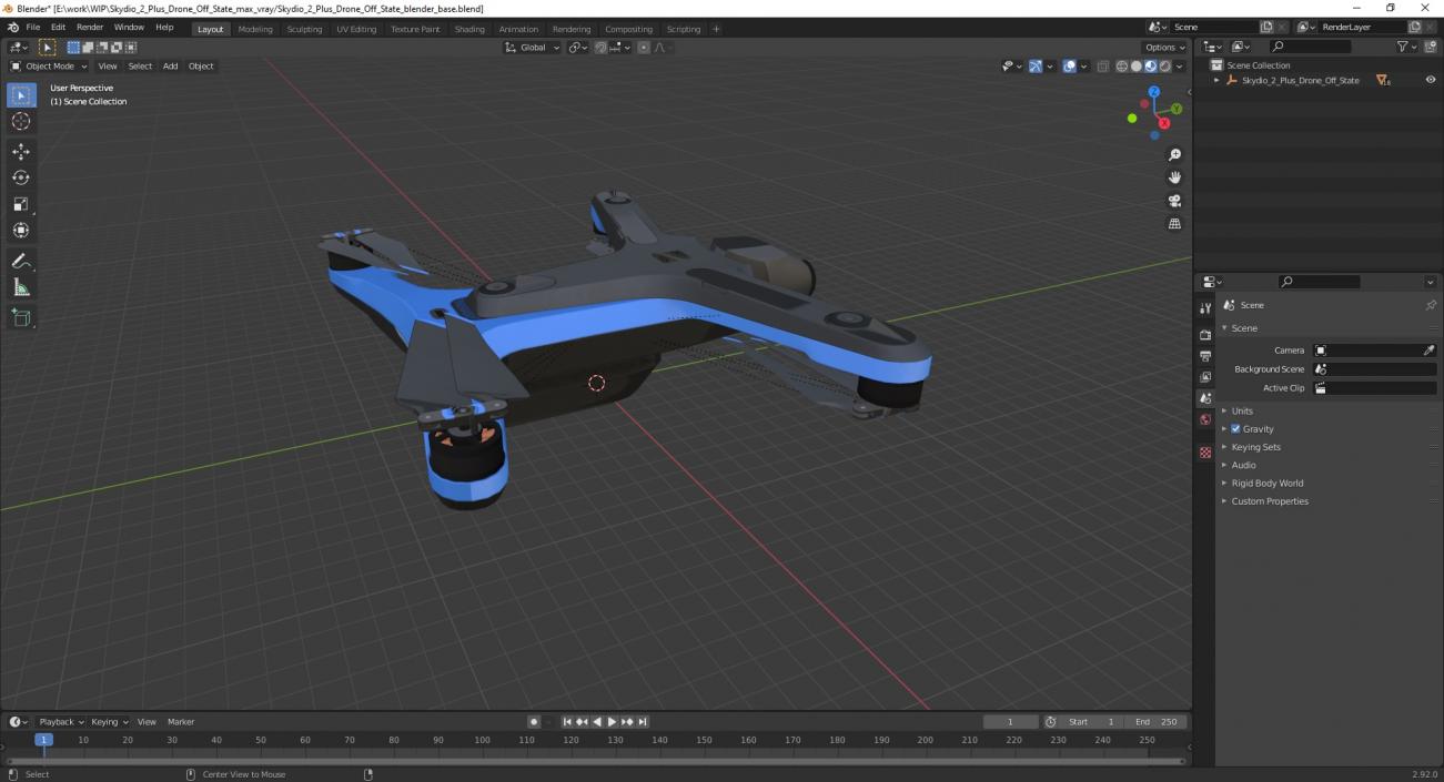 Skydio 2 Plus Drone Off State 3D model