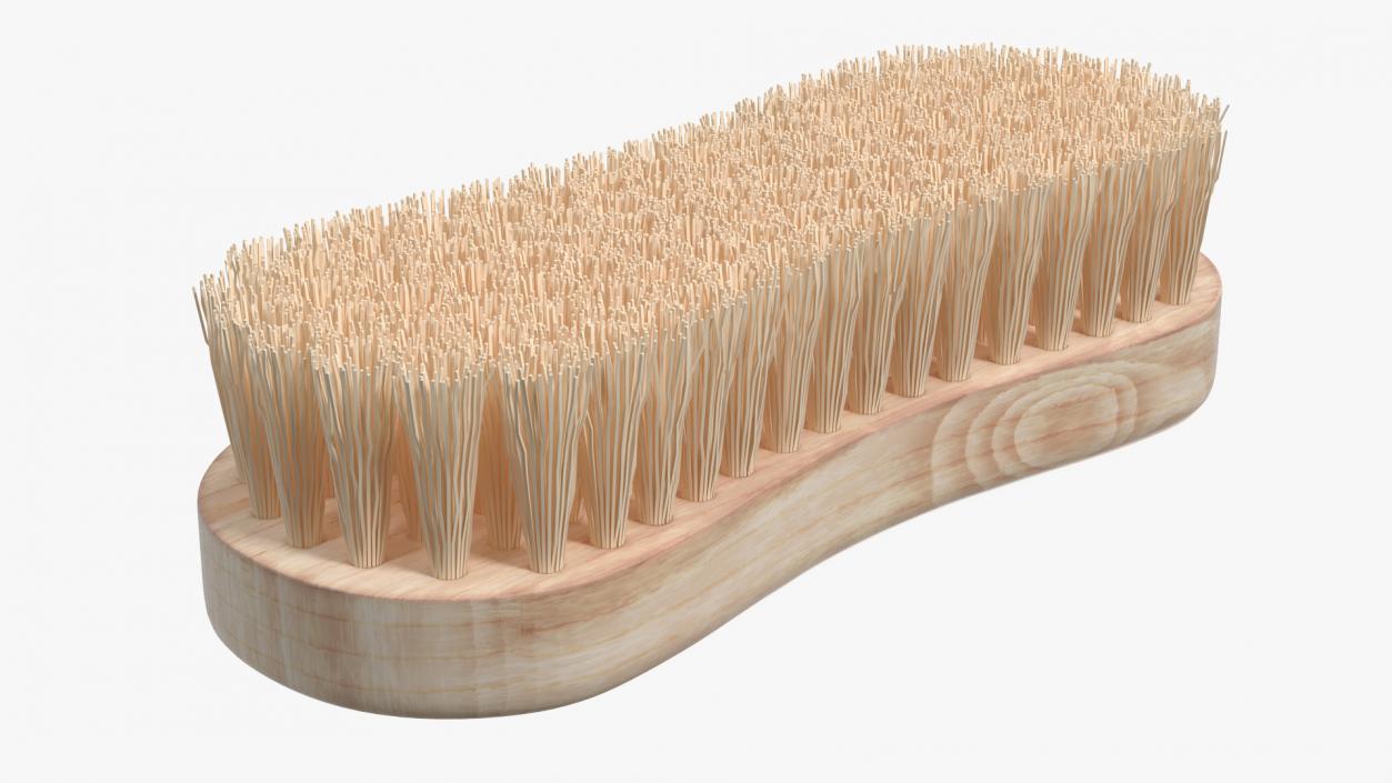 3D Konex Nylon Fiber Cleaning Brush Light Wood model