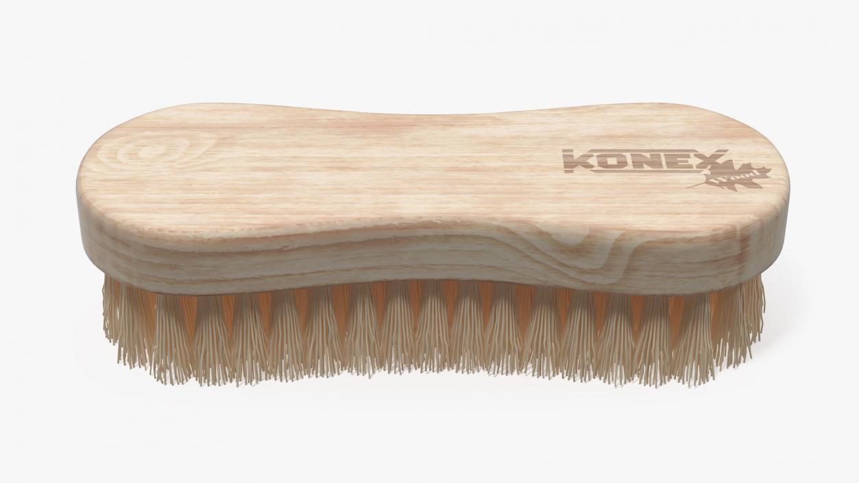 3D Konex Nylon Fiber Cleaning Brush Light Wood model