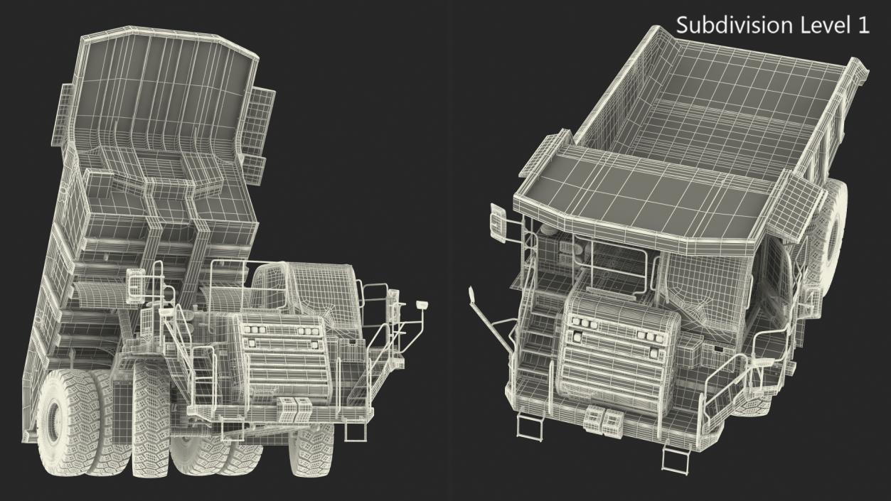 3D model Off Highway Dump Truck Clean Rigged