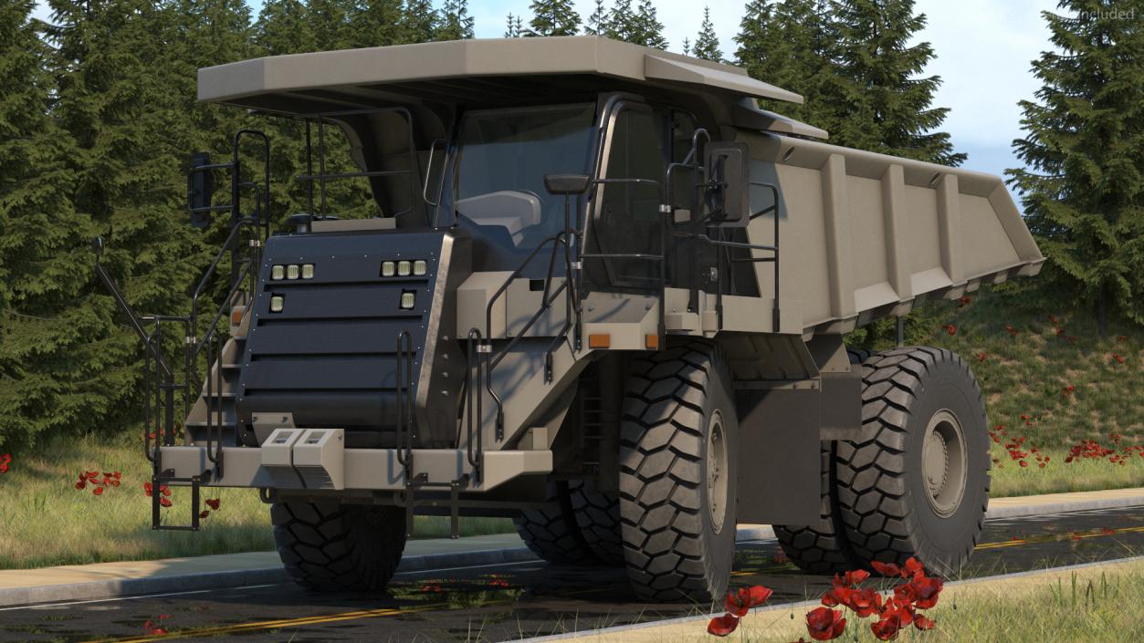 3D model Off Highway Dump Truck Clean Rigged