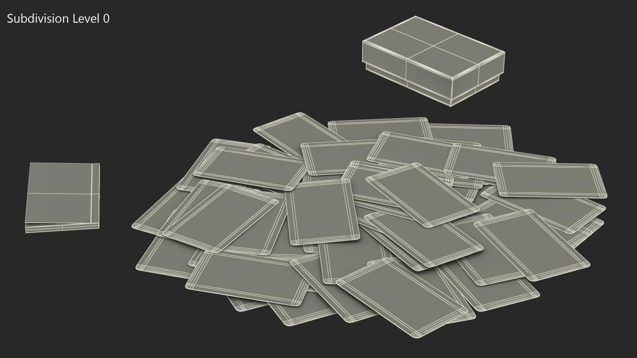 Black Tarot Cards Scattered 3D